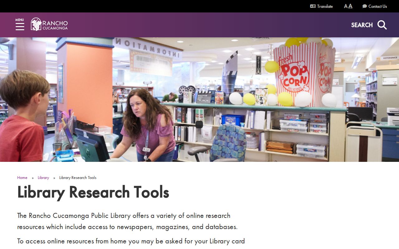 Rancho Cucamonga city directory local history tools