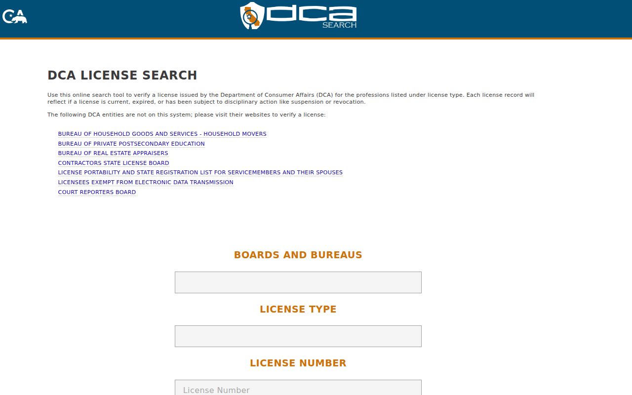 Rancho Cucamonga residents directory professional license search