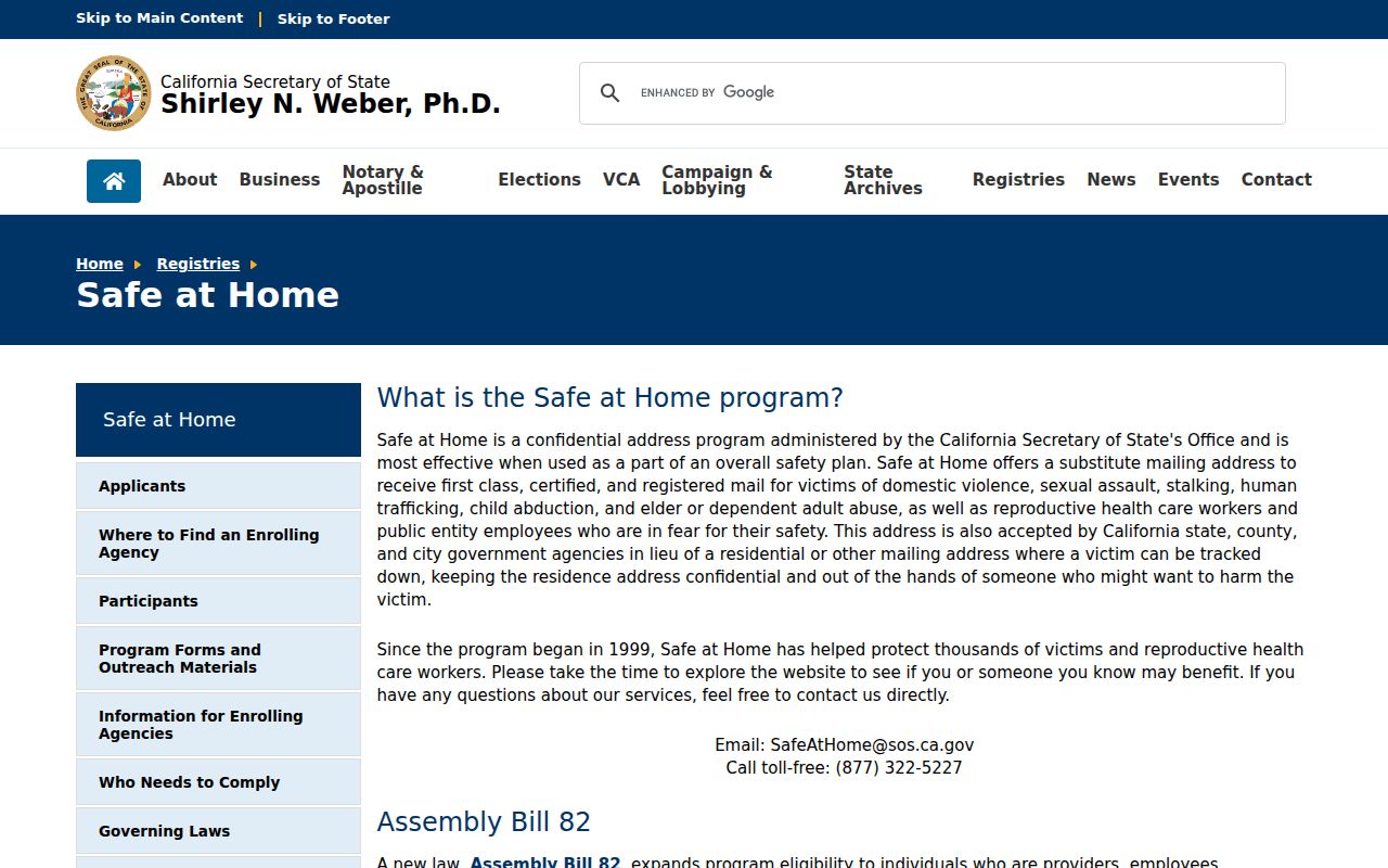 Rancho Cucamonga neighbors Safe at Home address confidentiality