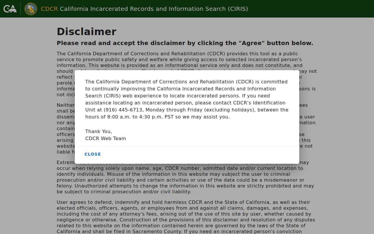 Rancho Cucamonga resident lookup state incarcerated person locator