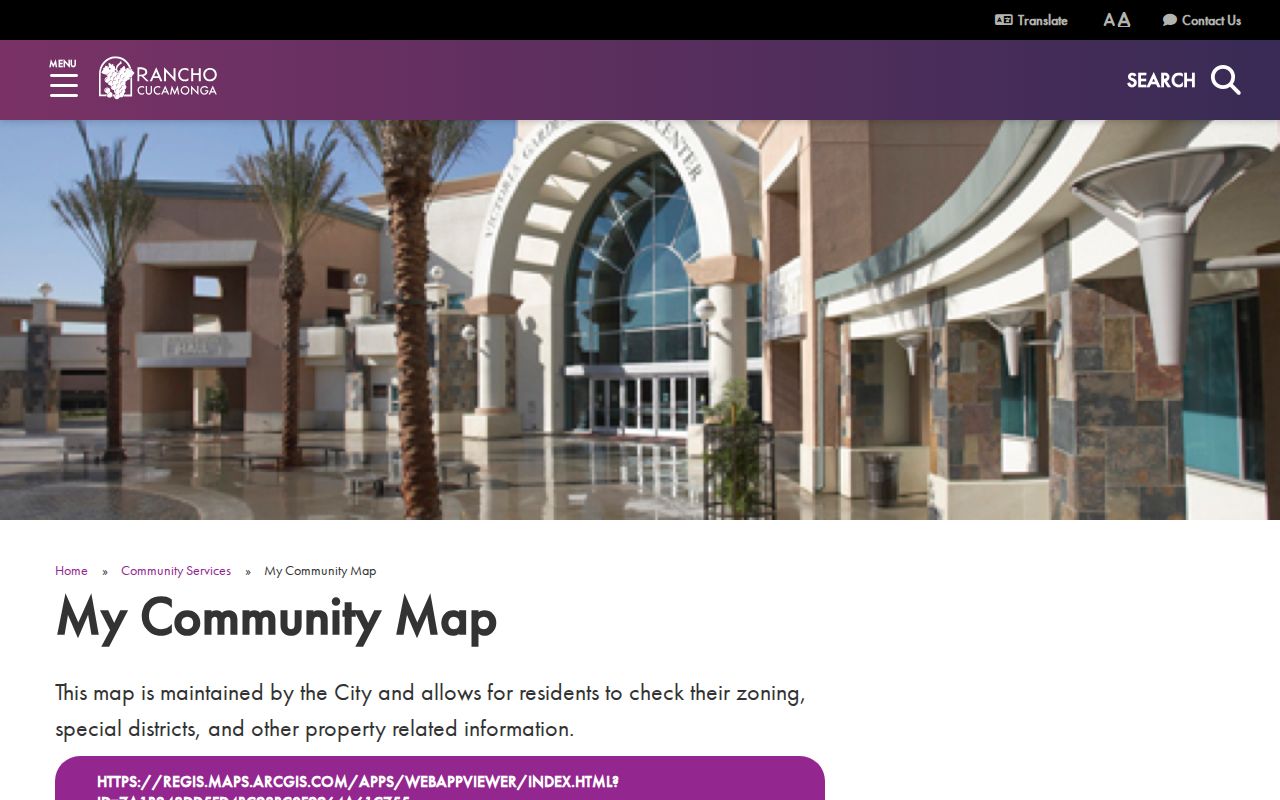 Rancho Cucamonga street directory city community map